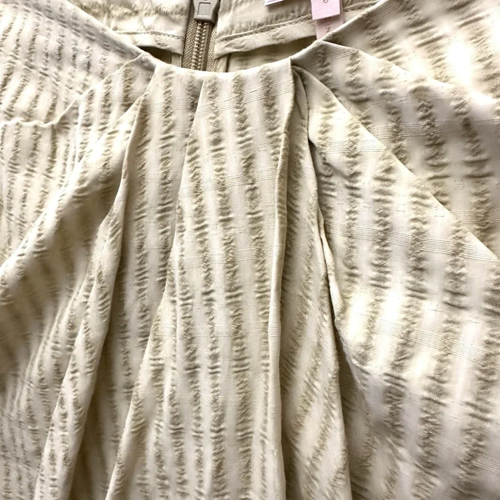 Rebecca‎ Taylor Sz 6 Faux Wrap Lightweight Skirt Dark And Light Green